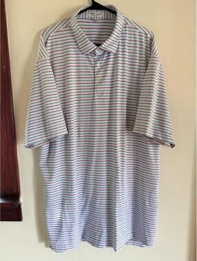 2XL - Men - Peter Millar Summer Comfort Striped Polo Shirt